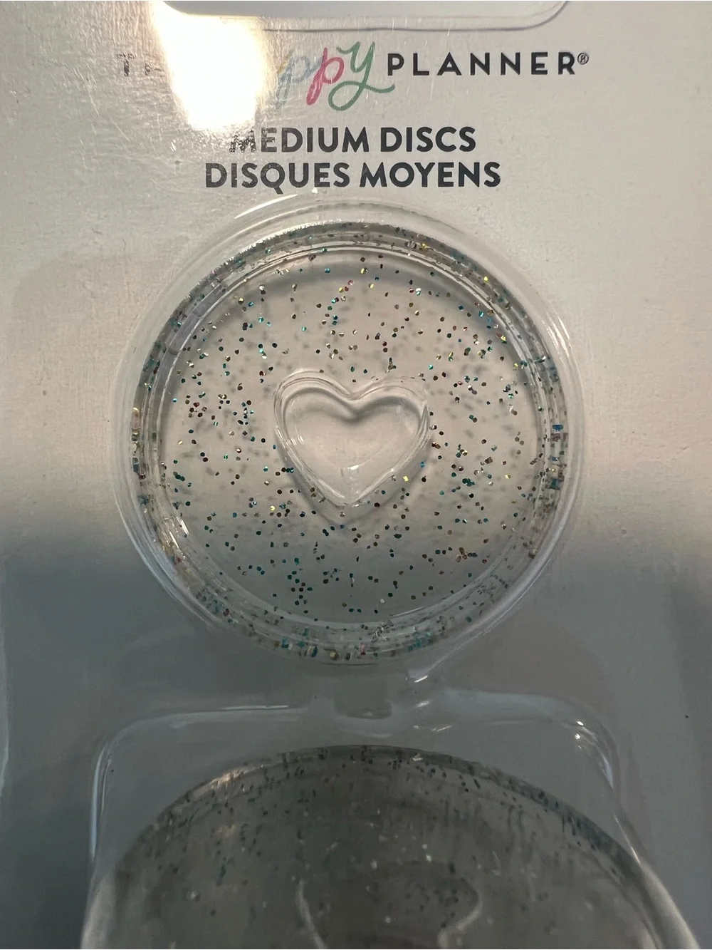 The Happy Planner Multi-Color Glitter Medium Discs - 11pcs NWT